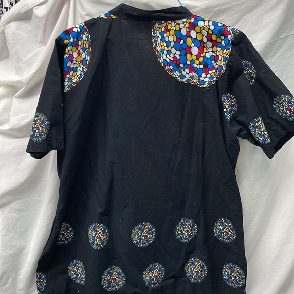 African inspired kente cloth dashiki 2 piece short set men sz L-xl - Picture 4 of 7